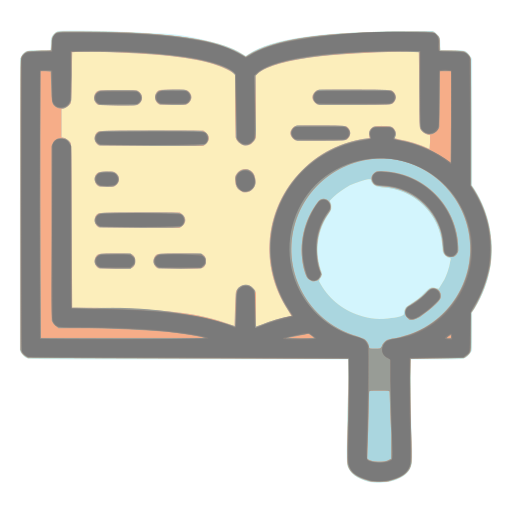 Literature, literature review, search, find, read, book, education icon